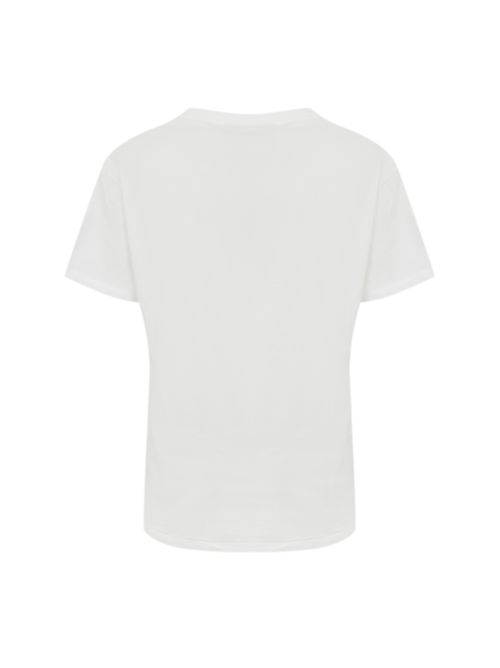 T-shirt Esme in cotone con ricamo Questa Estate Vado A Lourdes Mc2 Saint Barth | ESME06007H ESTATE LOUDERS 01N